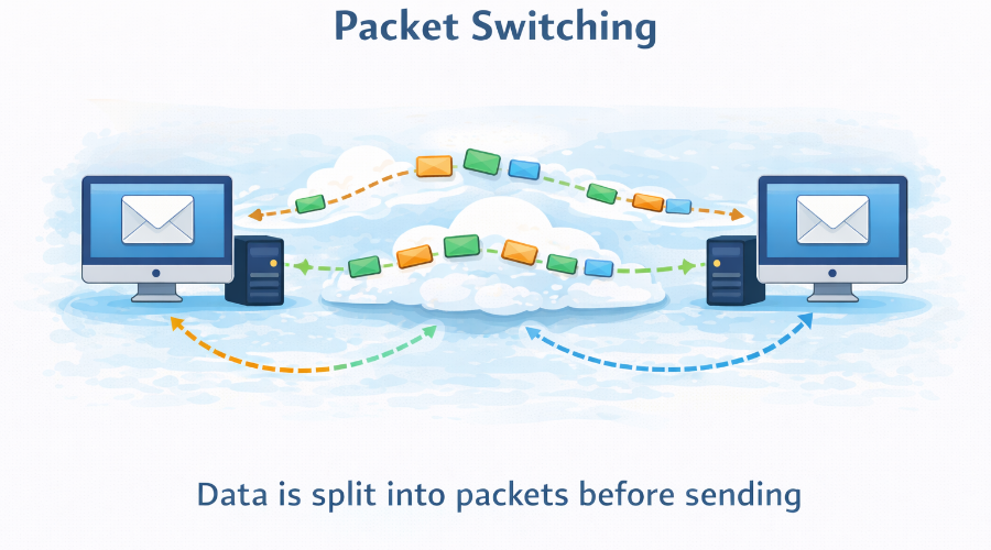 how data travels on the internet packets