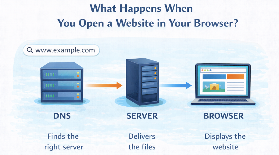 what happens when you open a website